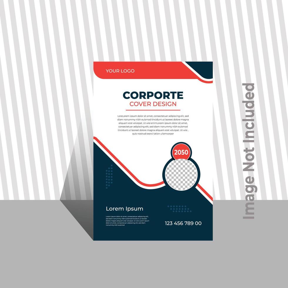 Modern book cover design. Corporate Book Cover Design Template in A4 vector