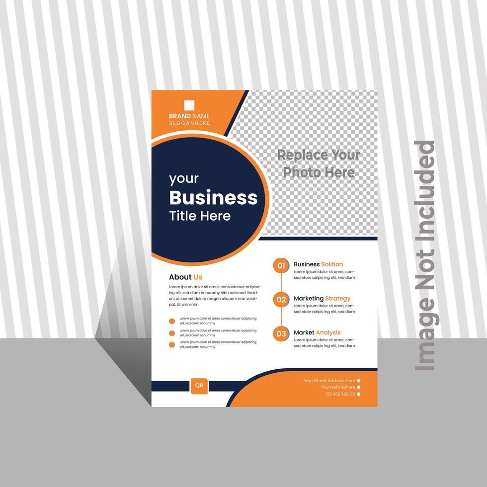 Corporate business flyer template design set. vector