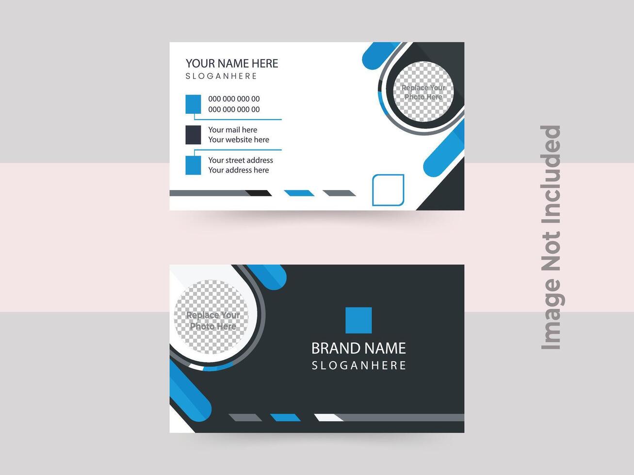 modern business card print templates, double-sided business card design template. vector