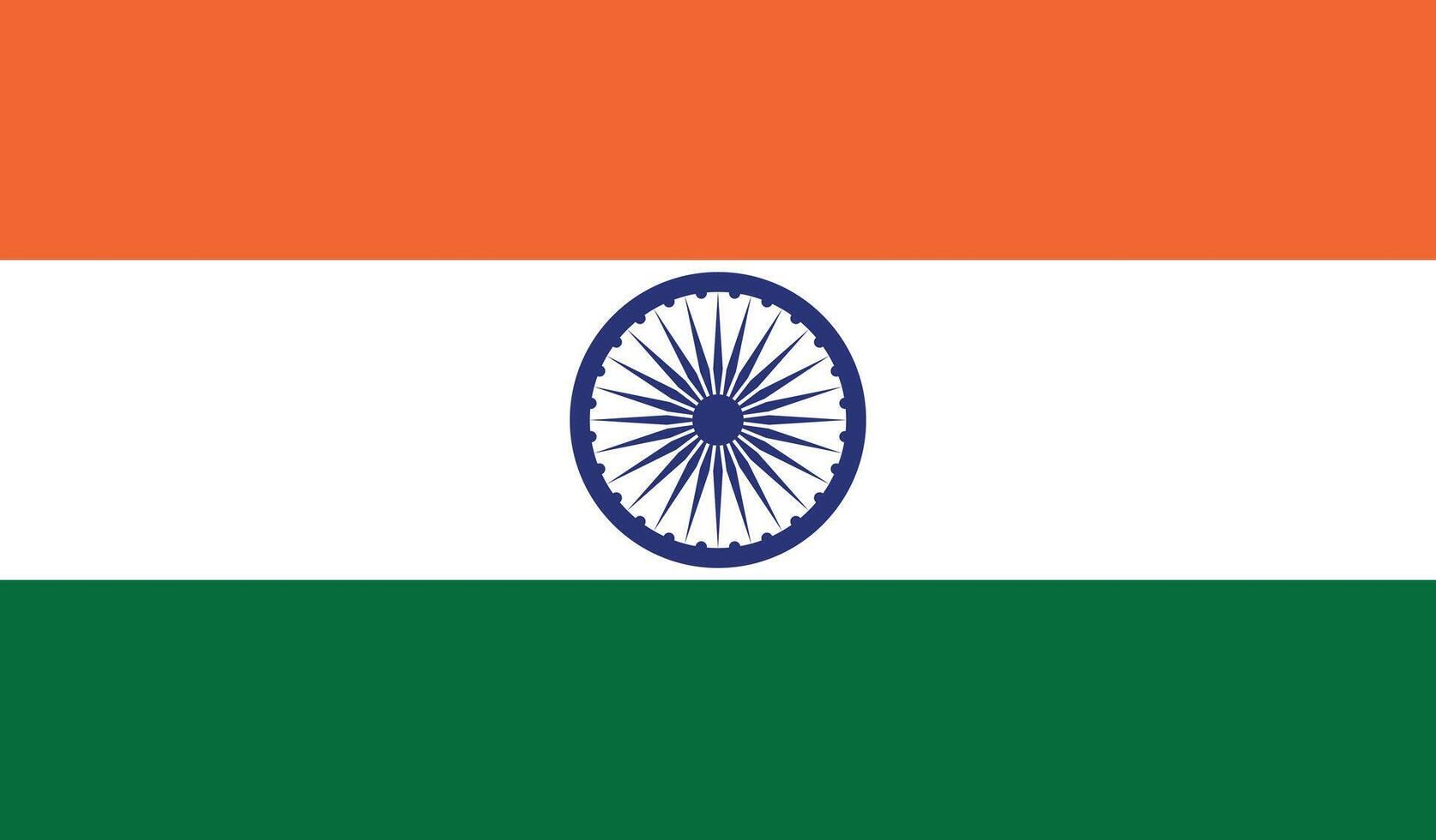 National Flag of Indian IN vector