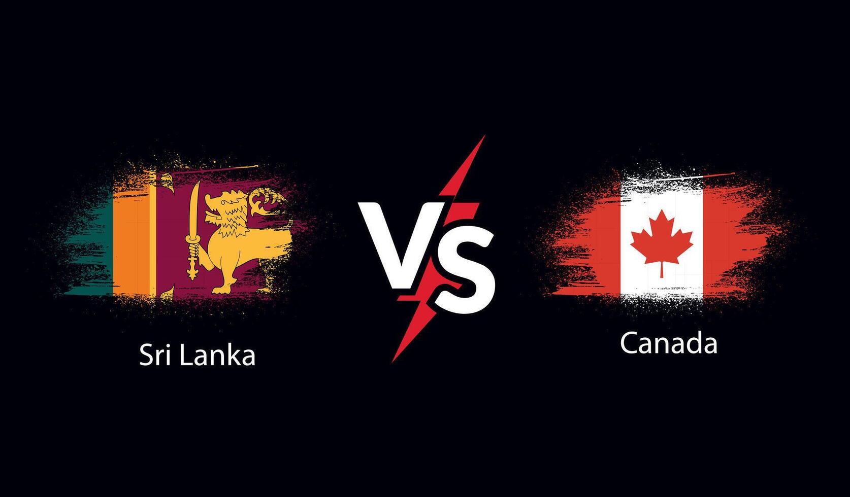 Sri Lanka vs Canada flag Design vector
