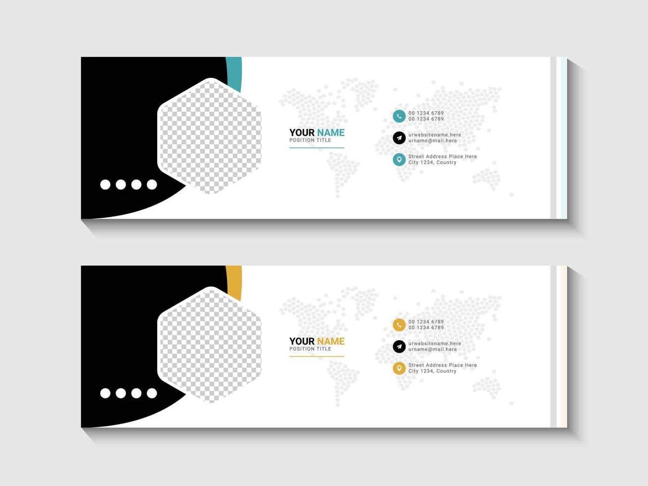 Company email signature design template vector