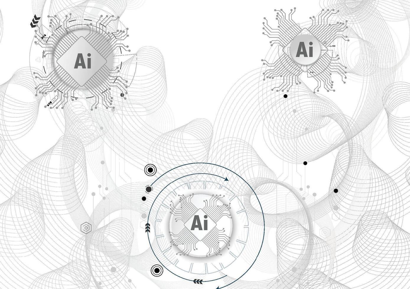 Chatbot OpenAi and line technology network background. Smart AI or Artificial Intelligence illustration using Chatbot.Digital technology. vector