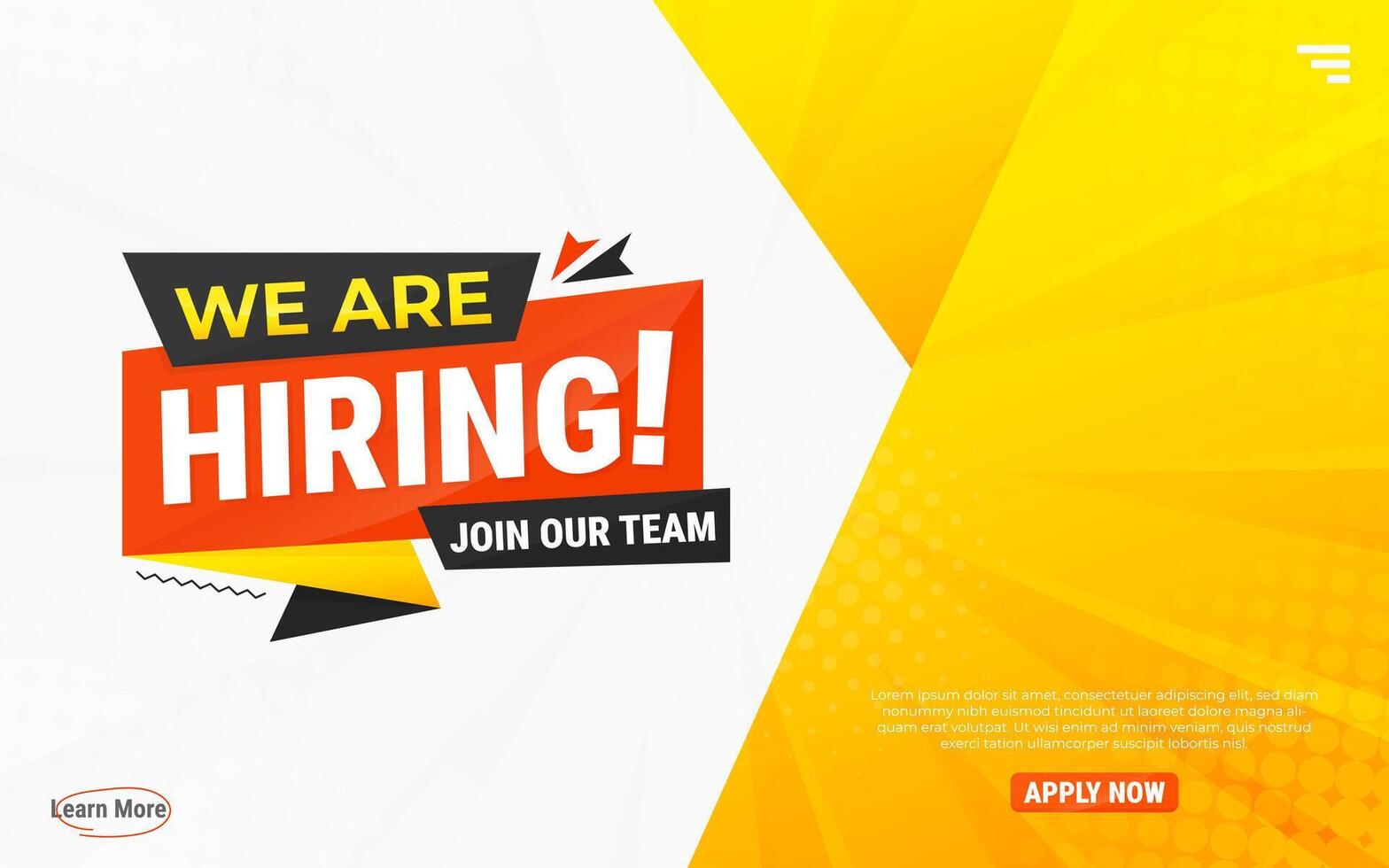We're hiring banner design. We are hiring job announcement template design employee vacancy announcement vacant position . vector