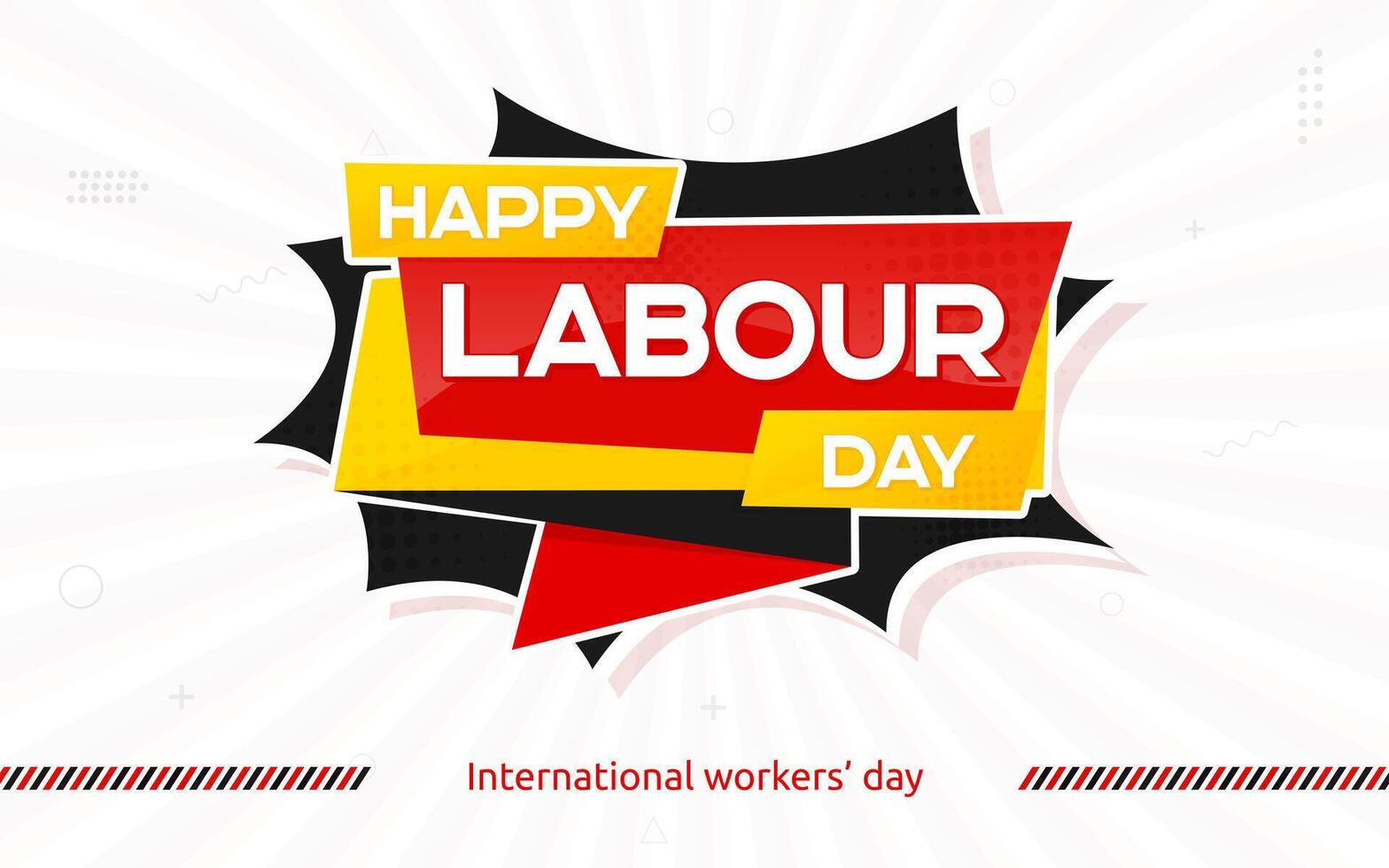 International Labor Day banner. Labour day. May 1st. vector