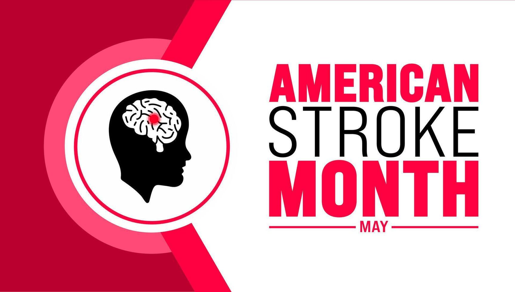 May is American Stroke Month background template. Holiday concept. use to background, banner, placard, card, and poster design template with text inscription and standard color. illustration. vector