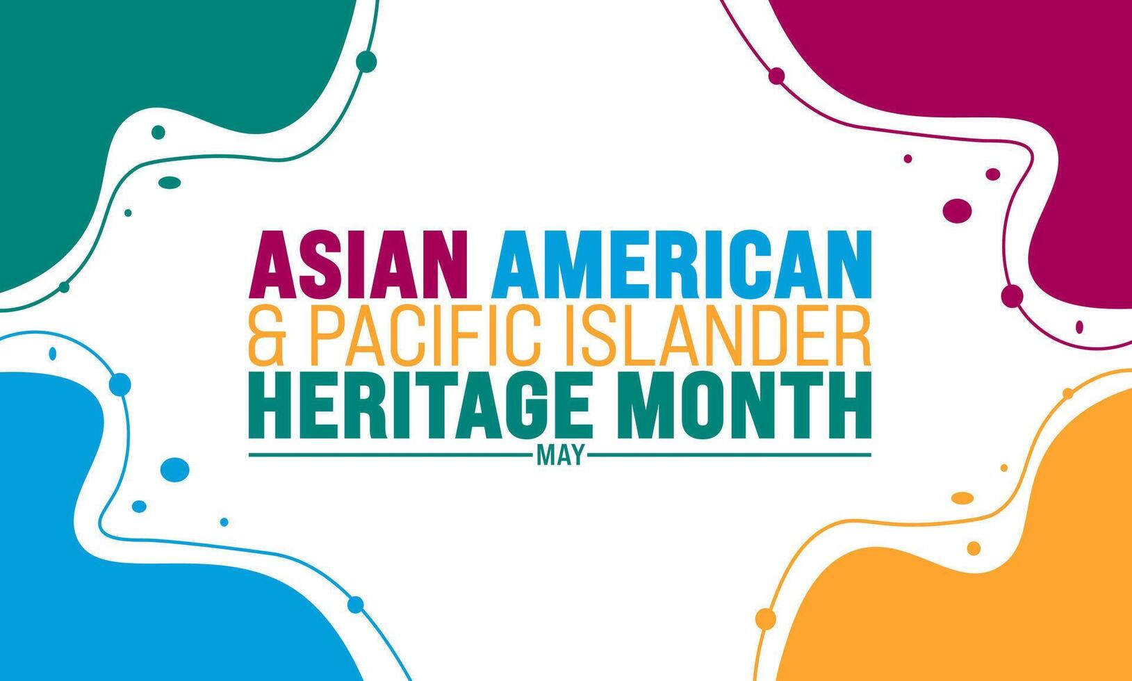 May is Asian American and Pacific Islander Heritage Month background template. celebrates the culture, traditions and history in the United States. use to banner, cover, placard, card, and poster. vector