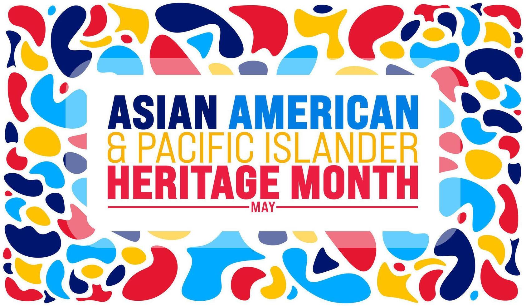 May is Asian American and Pacific Islander Heritage Month background template. celebrates the culture, traditions and history in the United States. use to banner, cover, placard, card, and poster. vector