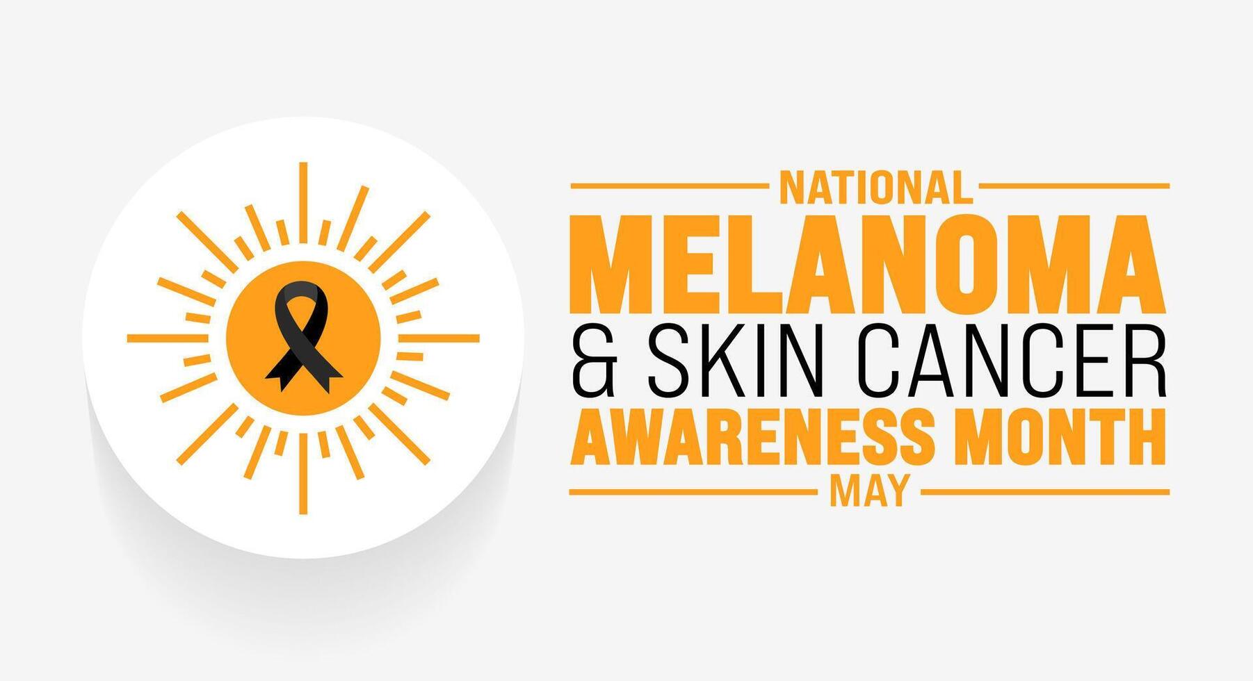 May is National Melanoma Skin Cancer Awareness Month background template. Holiday concept. use to background, banner, placard, card, and poster design template with text inscription and standard color vector