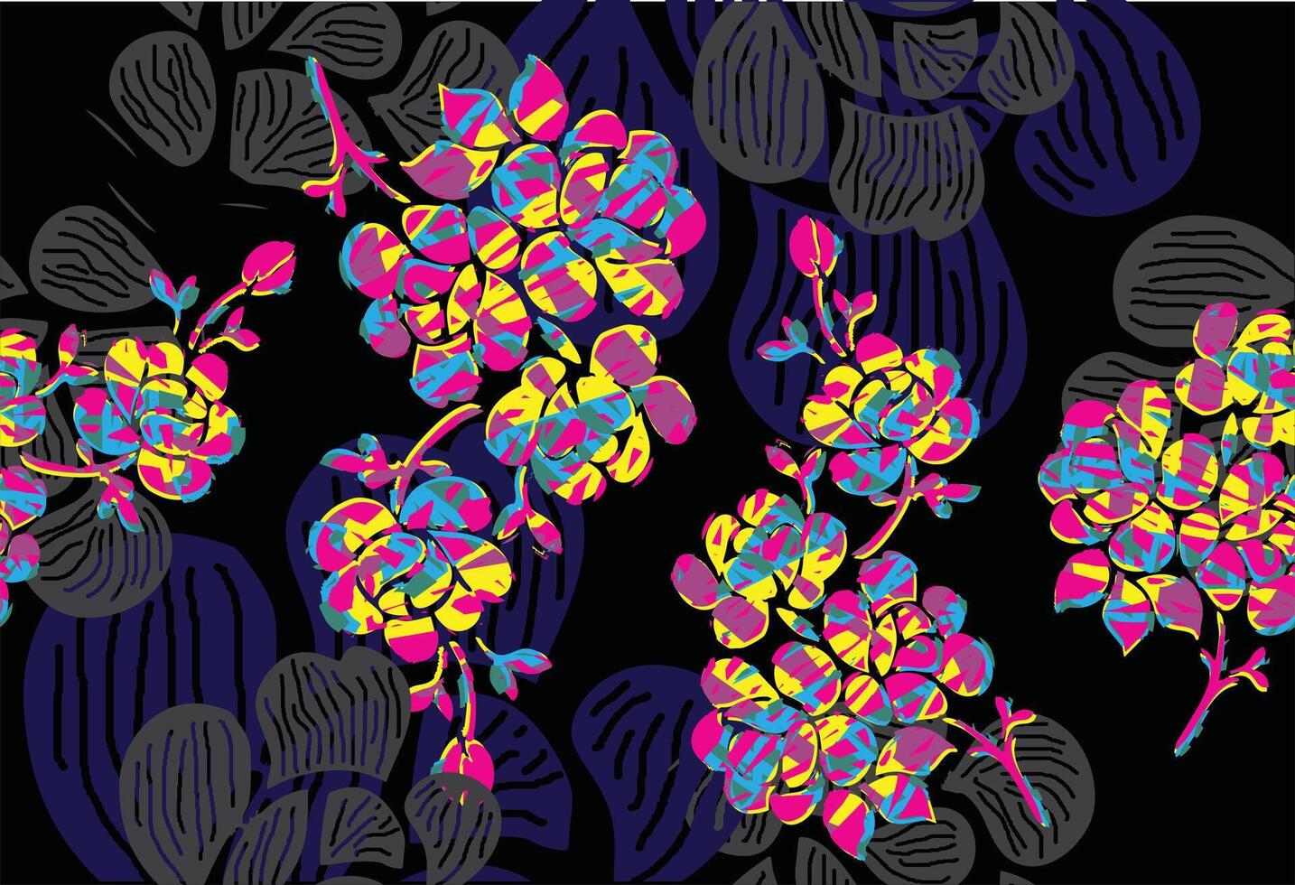 Indonesian batik motifs with very distinctive plant patterns vector