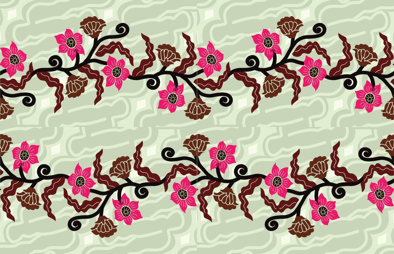 impreso indonesio batik motivos con exclusivo y clásico balinés estilo floral y planta patrones son adecuado para varios propósitos. eps 10 vector