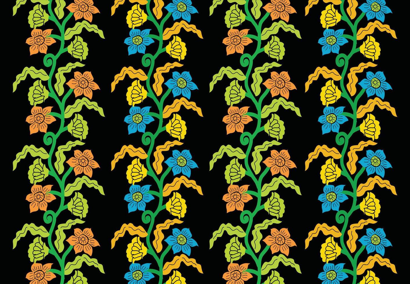 impreso indonesio batik motivos con exclusivo y clásico balinés estilo floral y planta patrones son adecuado para varios propósitos. eps 10 vector