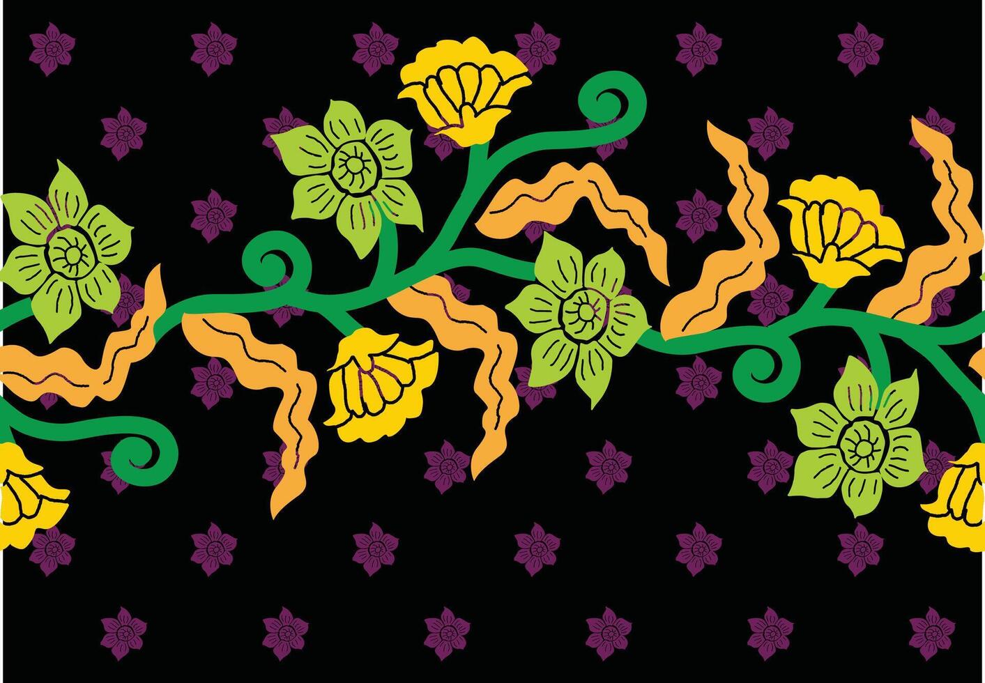 impreso indonesio batik motivos con exclusivo y clásico balinés estilo floral y planta patrones son adecuado para varios propósitos. eps 10 vector