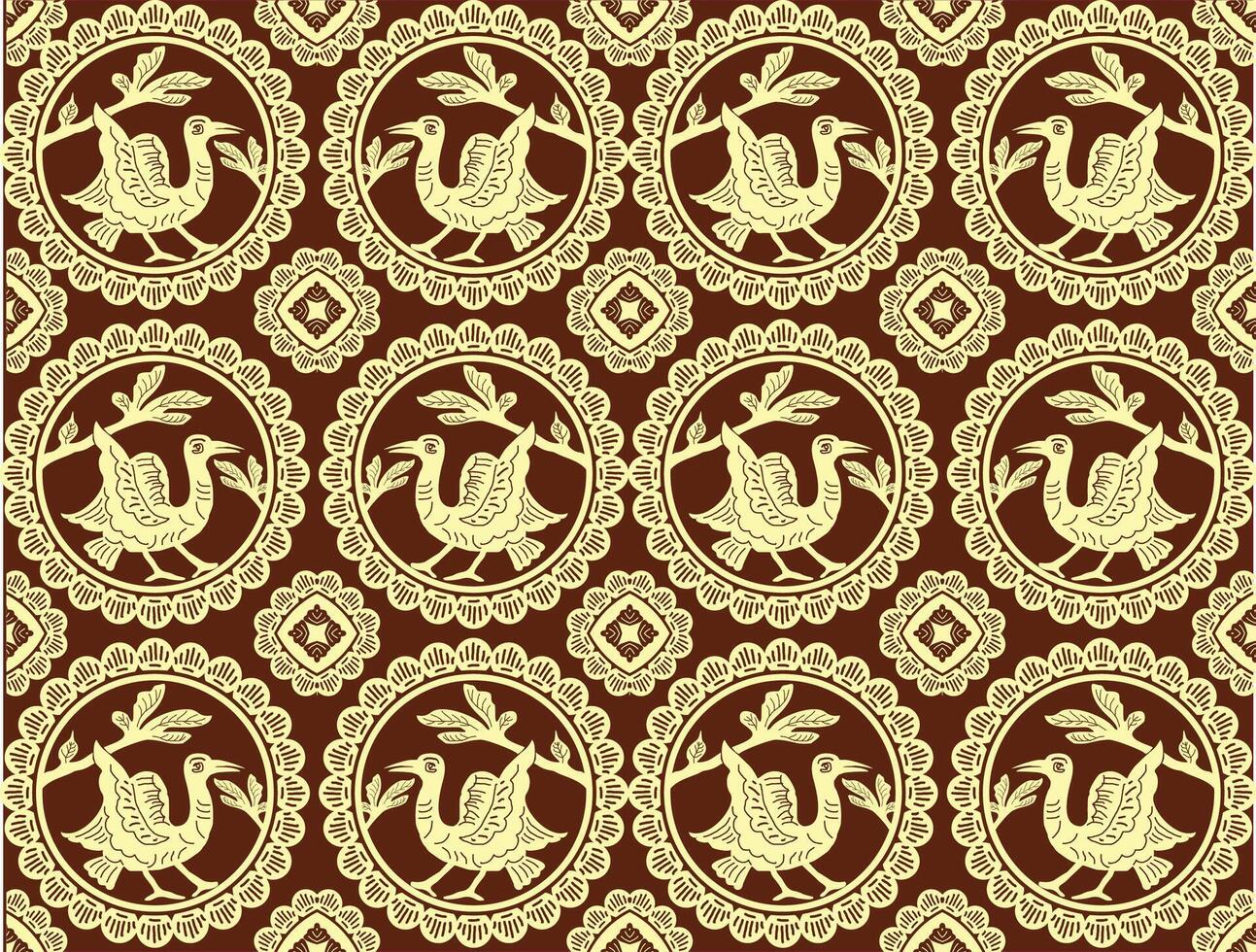 impreso indonesio batik motivo, batik es un técnica de resistente a la cera tintura aplicado a todo paño, o paño hecho utilizando esta técnica originada desde Indonesia vector