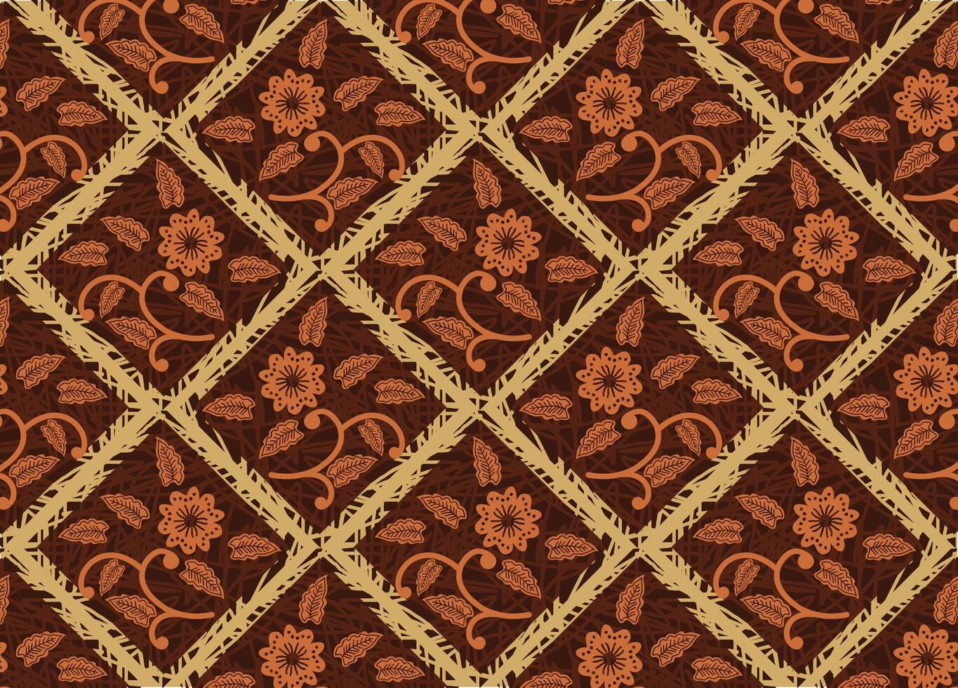 Indonesian Batik is a very beautiful coloring technique on cloth vector