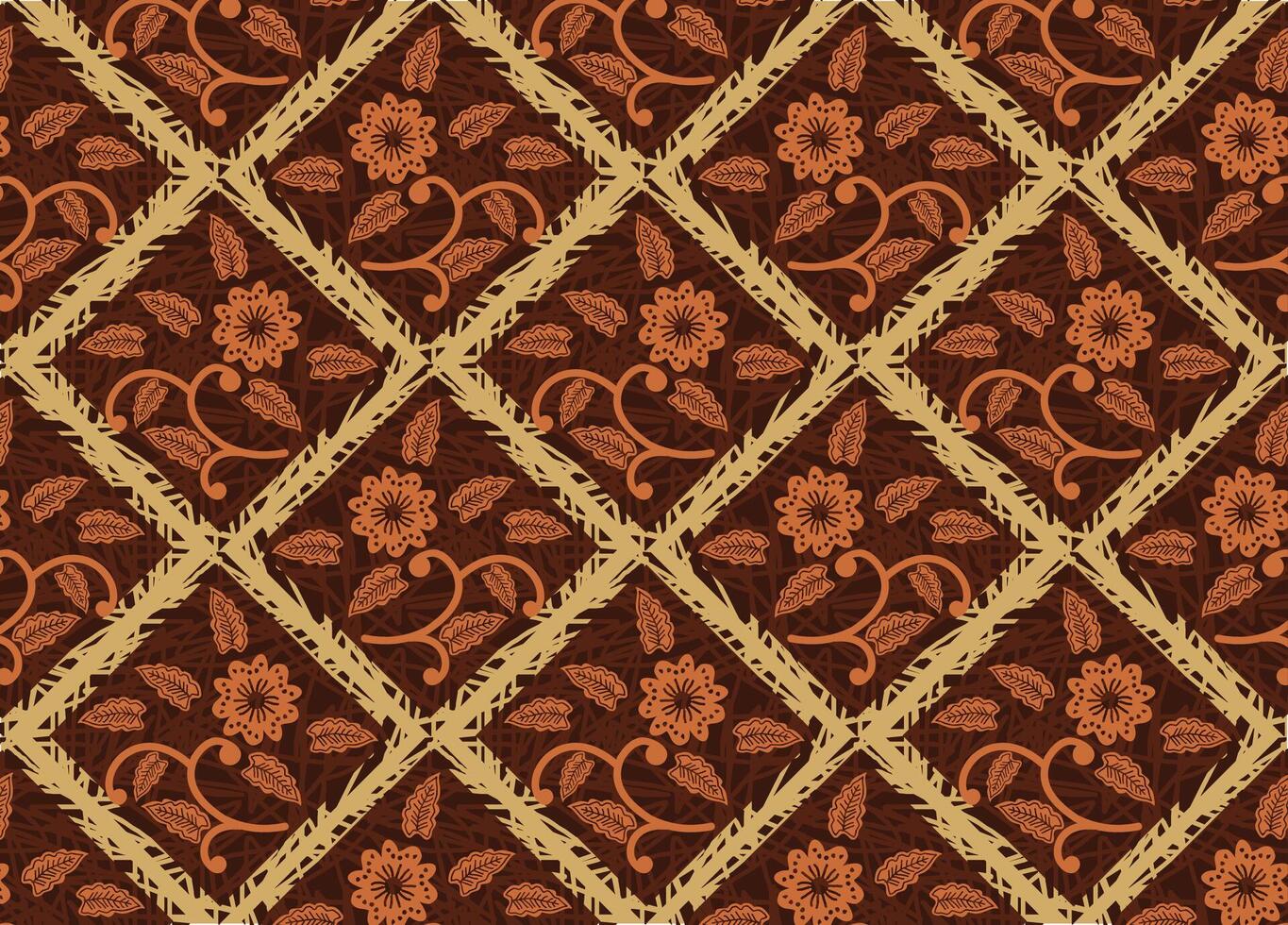 indonesio batik es un muy hermosa colorante técnica en paño vector