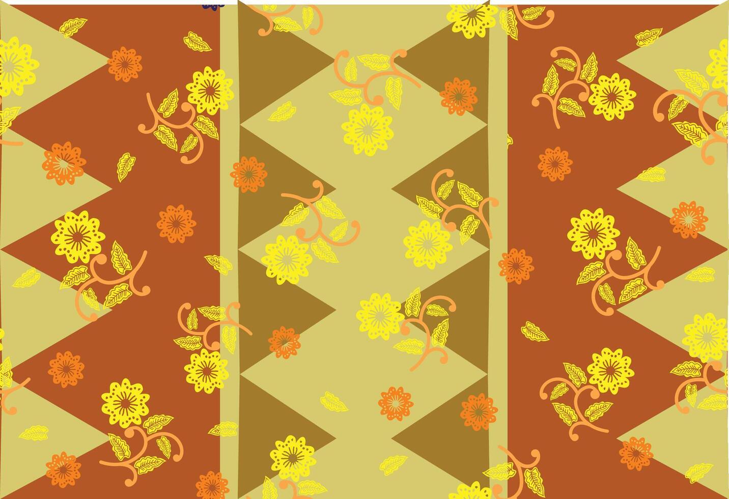 Indonesian Batik is a very beautiful coloring technique on cloth vector