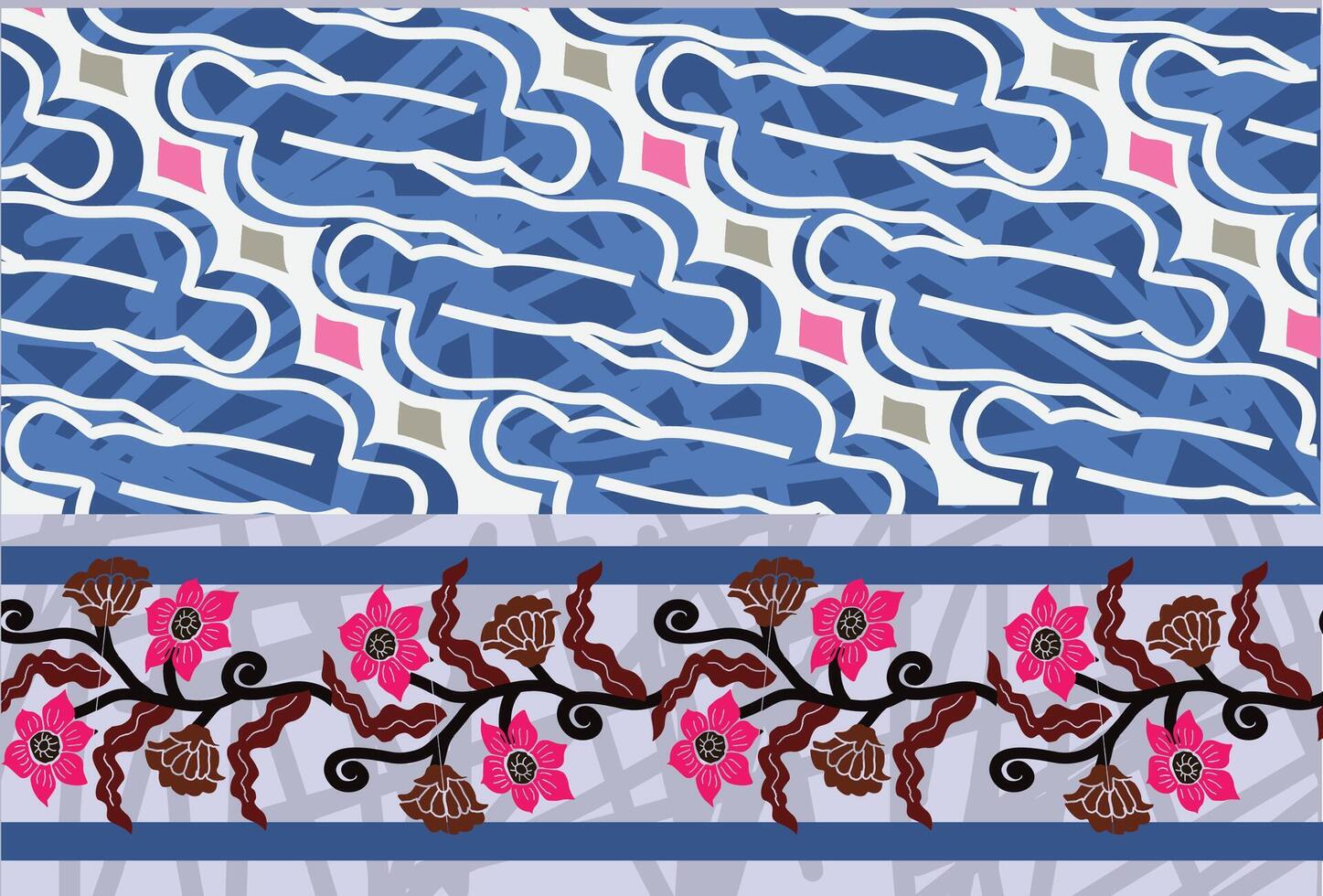 impreso indonesio batik motivos con exclusivo y clásico balinés estilo floral y planta patrones son adecuado para varios propósitos. eps 10 vector