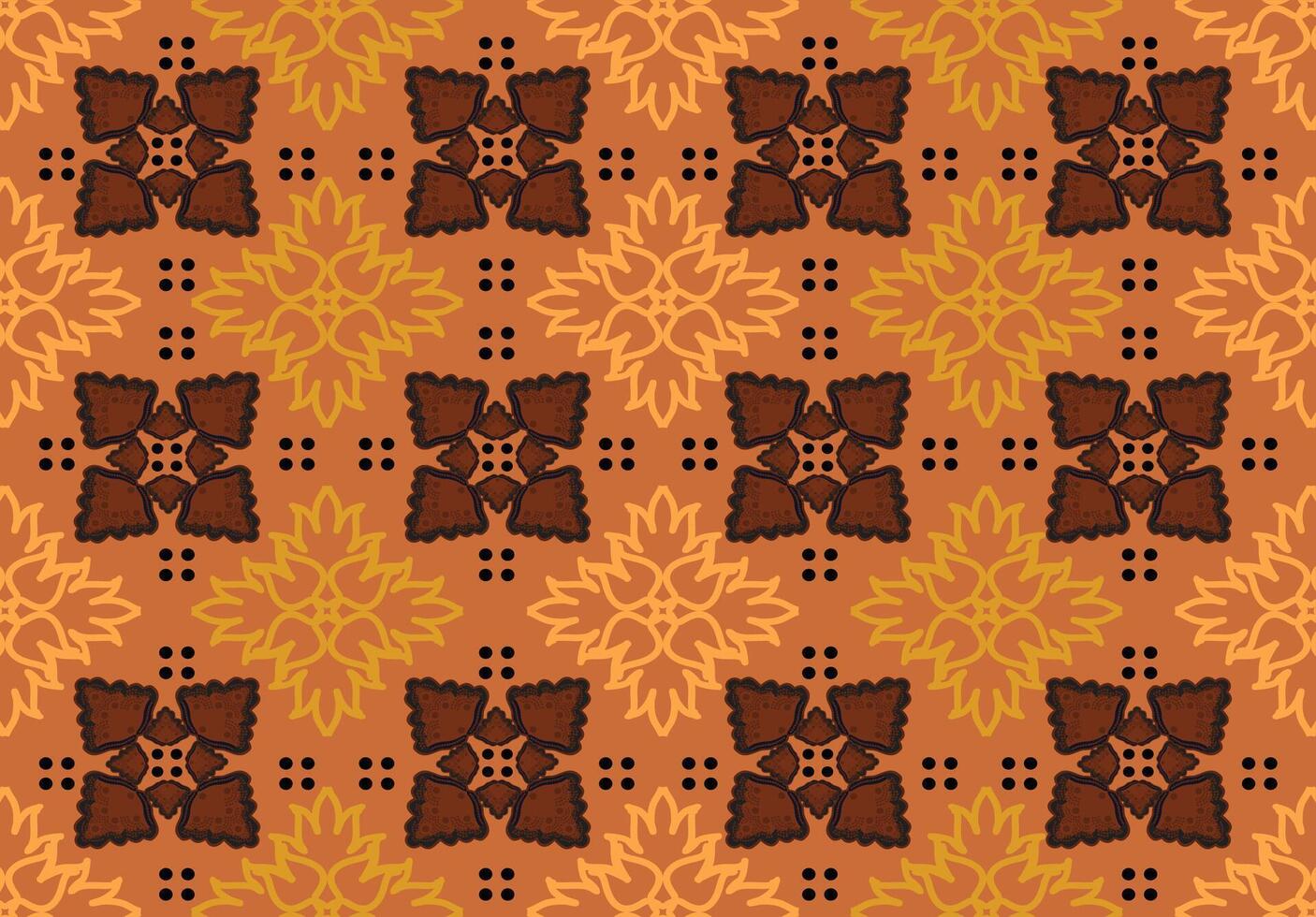 Indonesian batik motifs with very distinctive, exclusive plant patterns. EPS 10 vector