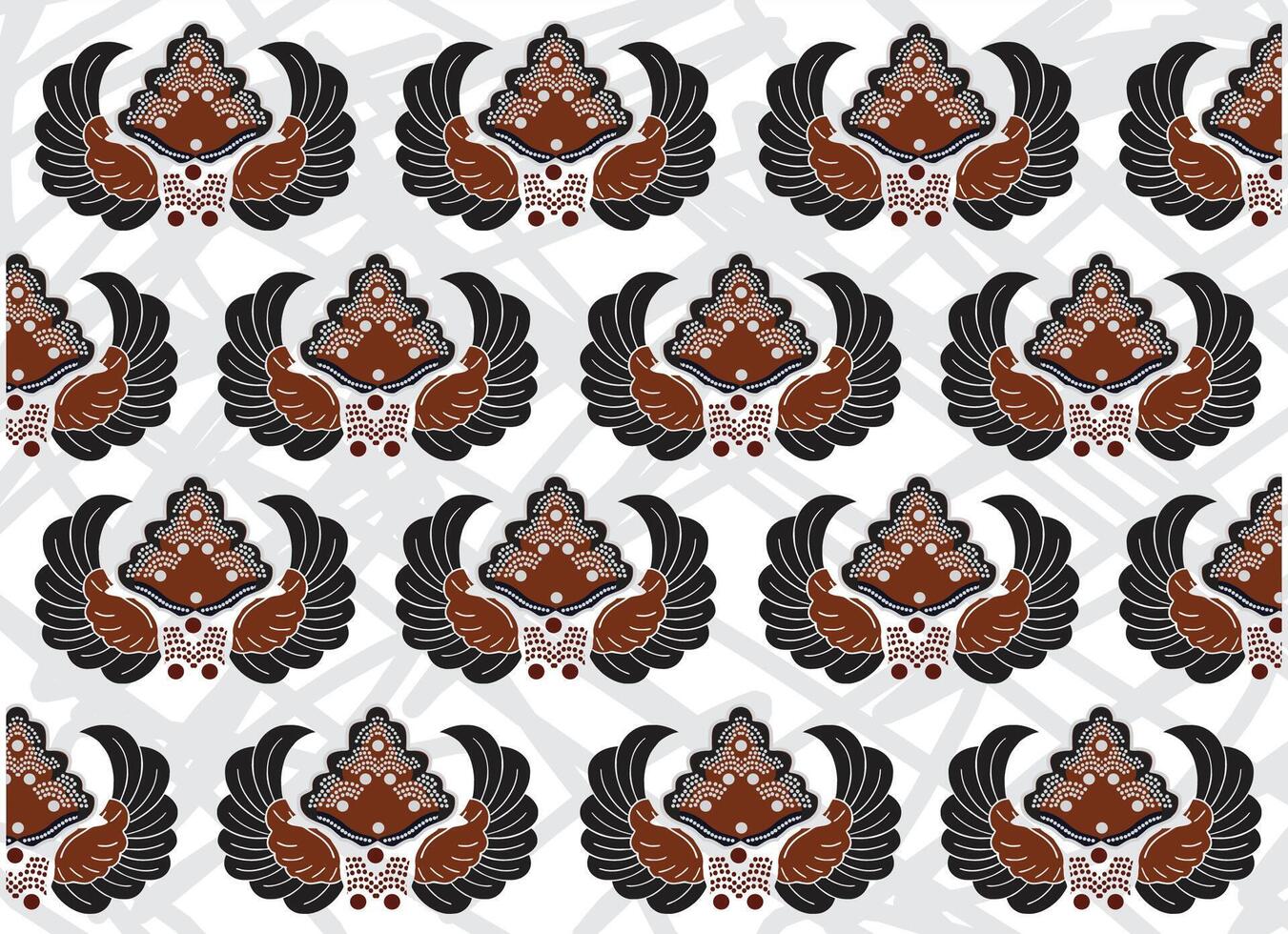 Indonesian batik motifs with very distinctive, exclusive plant patterns. EPS 10 vector
