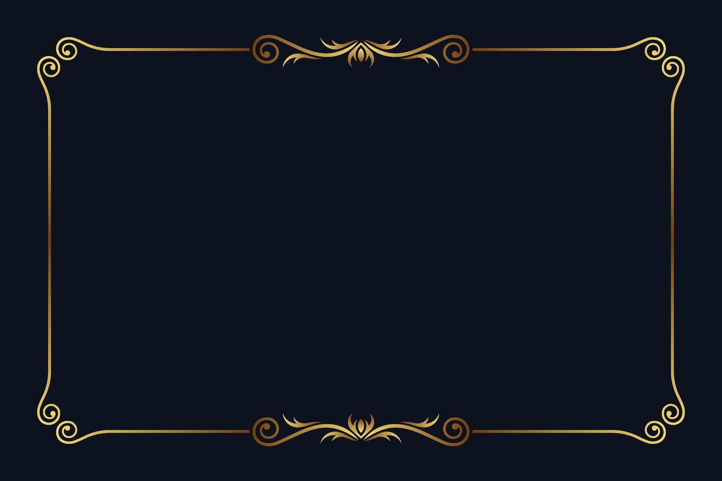 Royal golden frame luxury background with text space vector