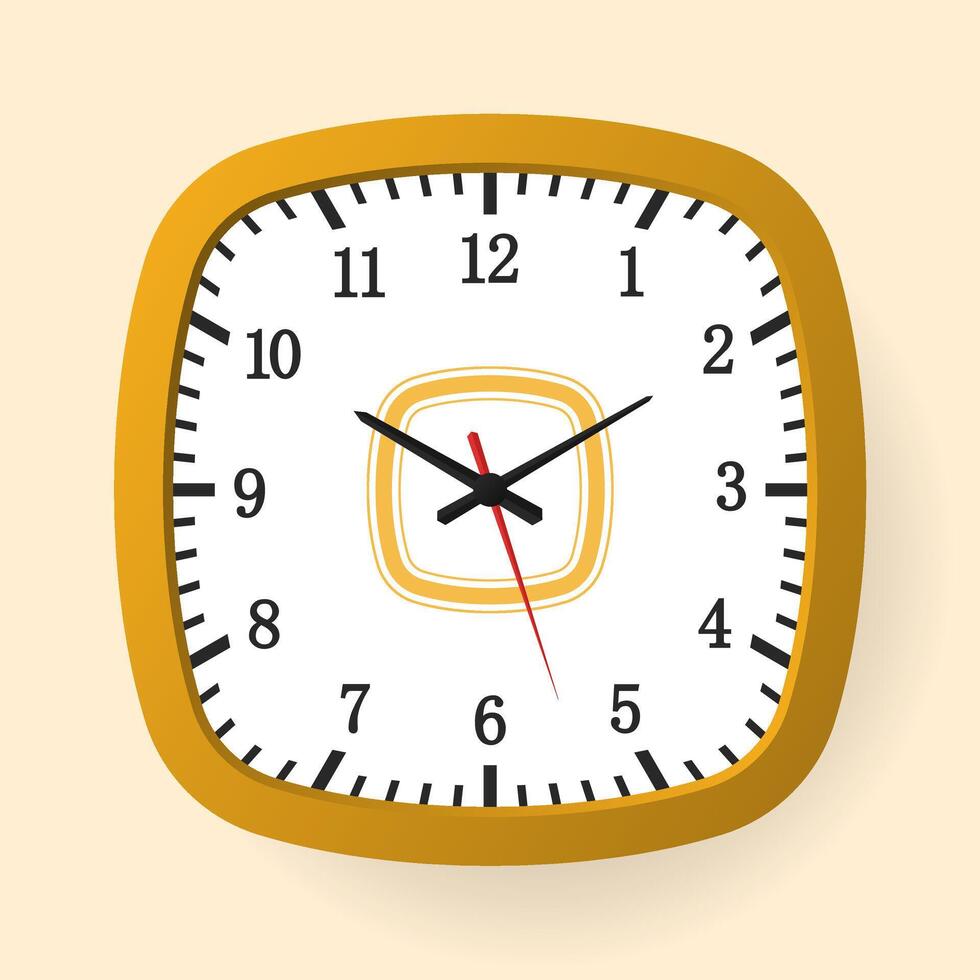 Classic wall clock ilustration vector