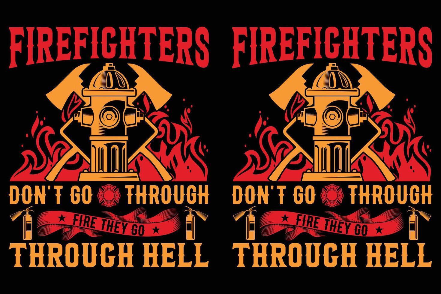 diseño de camiseta de bombero vector