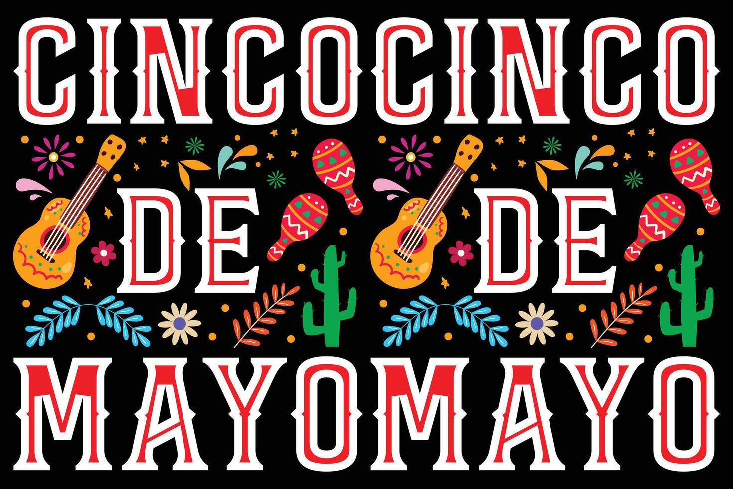 Cinco de Mayo Mexican new t-shirt design print ready file. vector