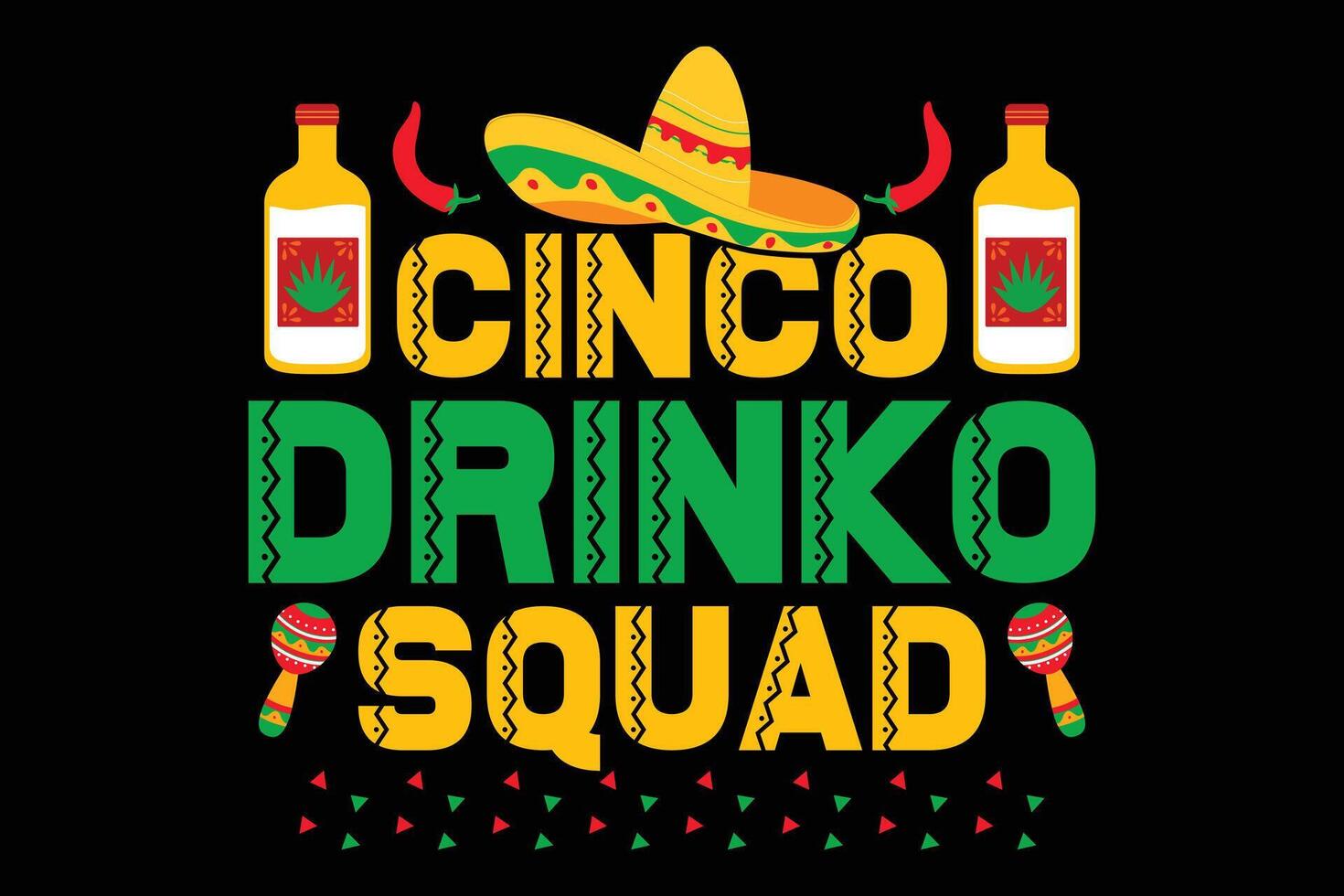 Cinco de Mayo Mexican new t-shirt design print ready file. vector