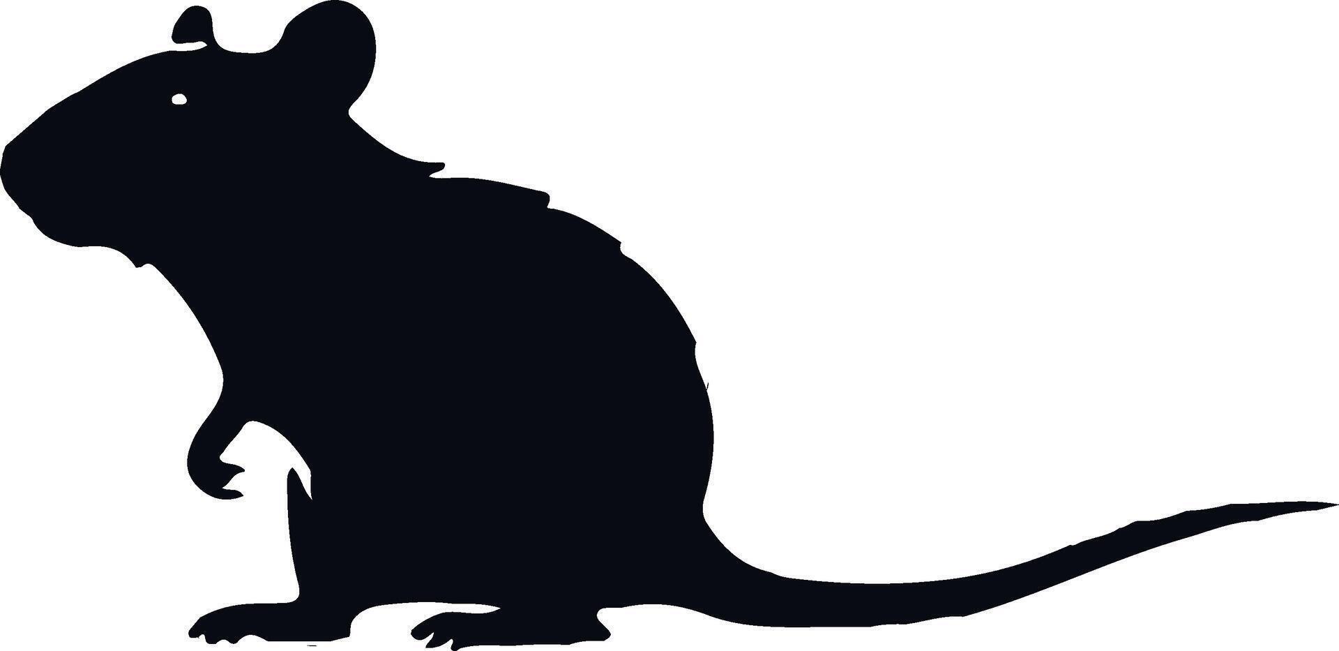 Two rats silhouette . Standing rat icon . Rats isolated on a white background. Mouse clip art vector