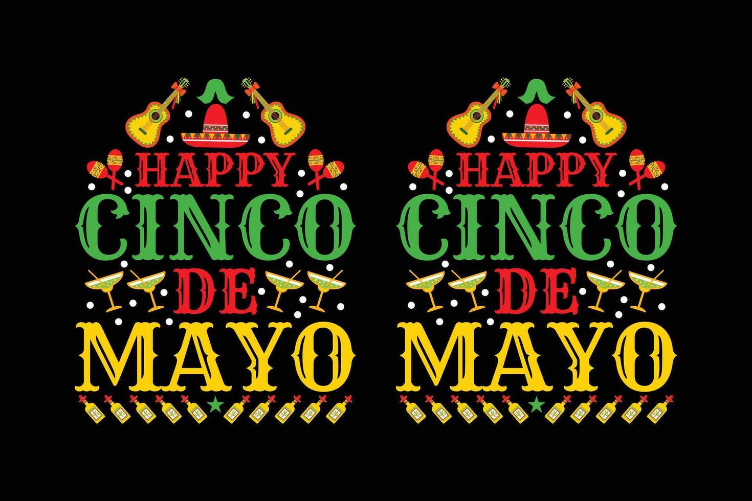 Cinco de Mayo Mexican new t-shirt design print ready file. vector