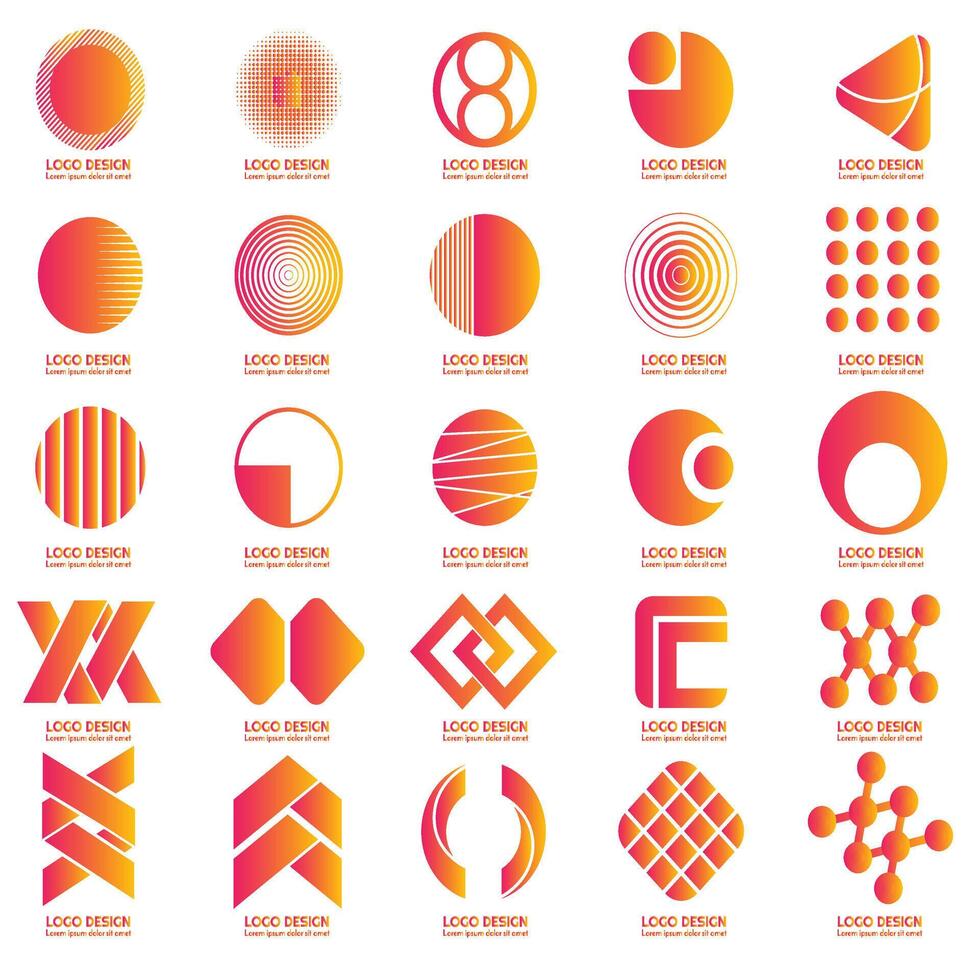Letter logo Modern and geometrical typography vector