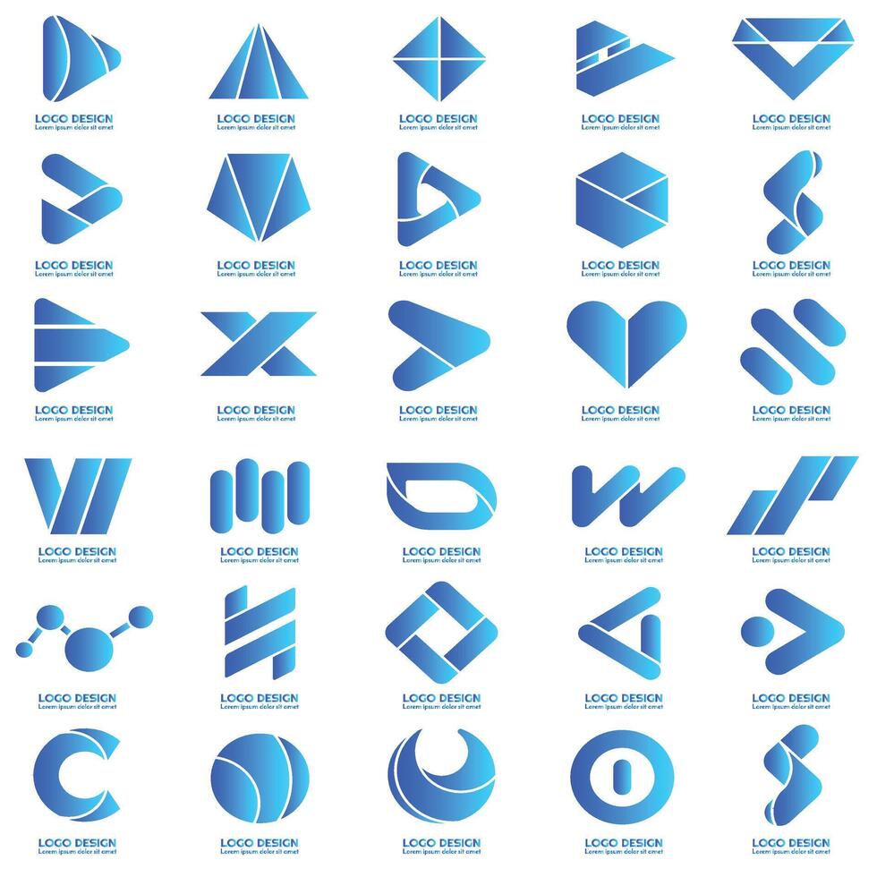 letra logo moderno y geométrico tipografía vector