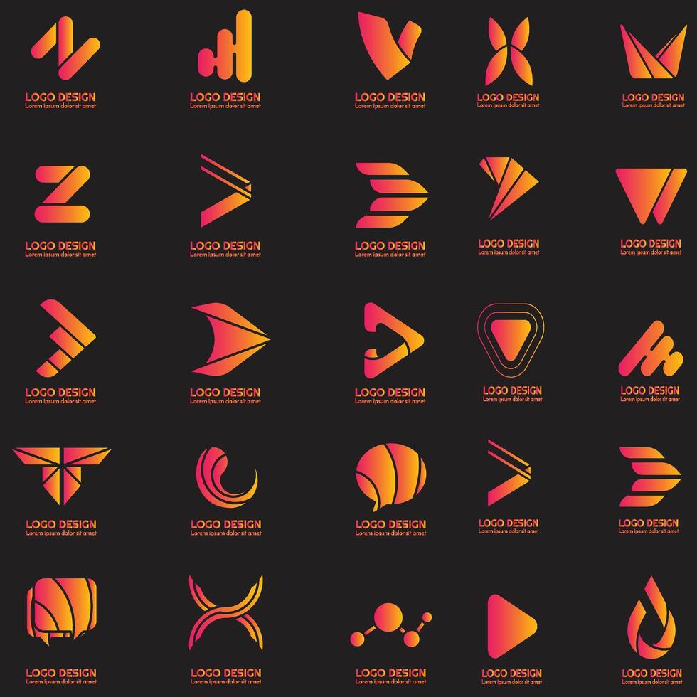 moderno tienda colección de logo diseños lleno editable eps vector