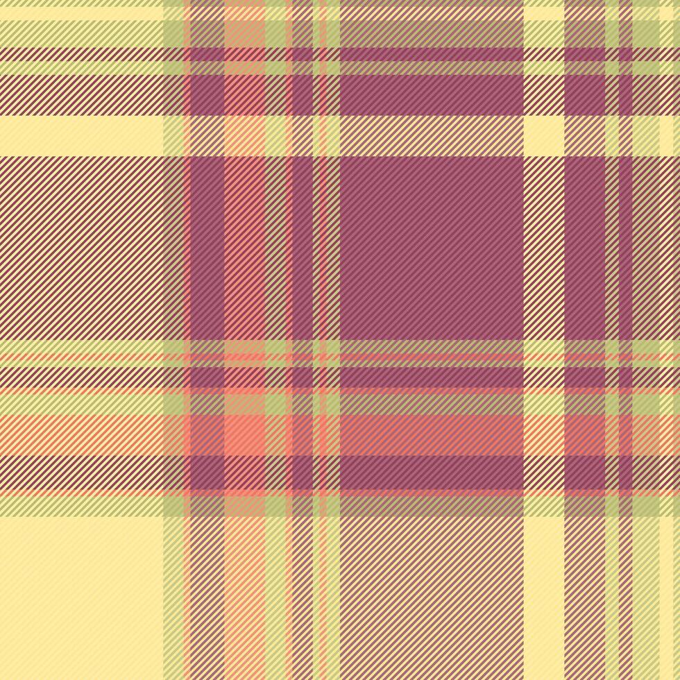Plaid texture seamless of fabric tartan with a check pattern background textile. vector