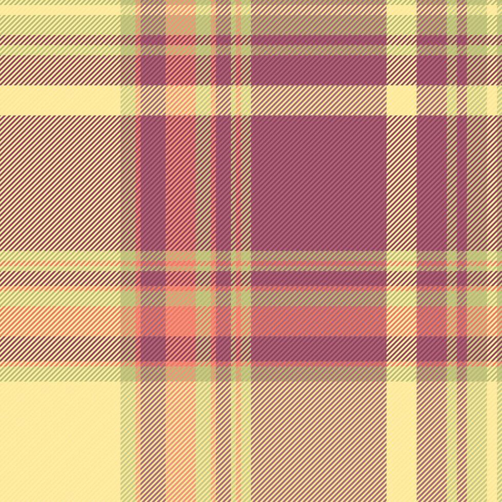 Plaid texture seamless of fabric tartan with a check pattern background textile. vector