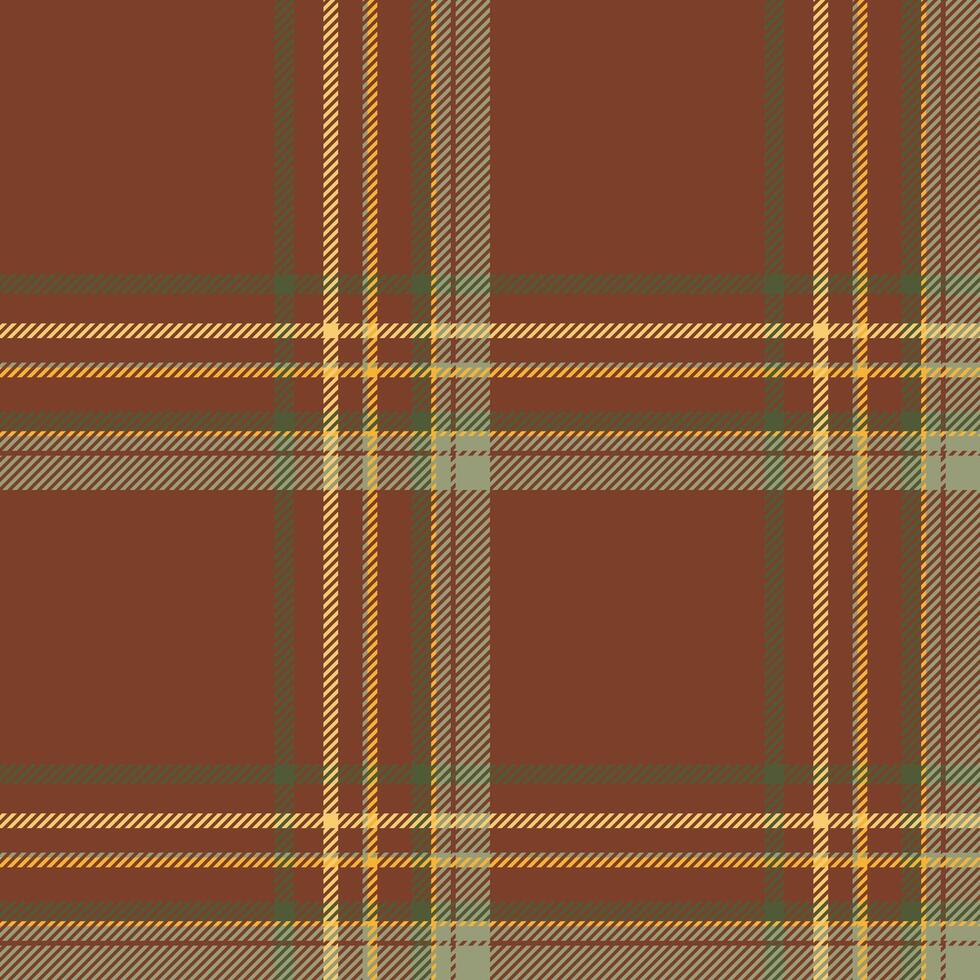 Plaid seamless pattern in orange. Check fabric texture. textile print. vector