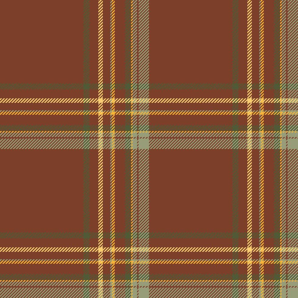 Plaid seamless pattern in orange. Check fabric texture. textile print. vector