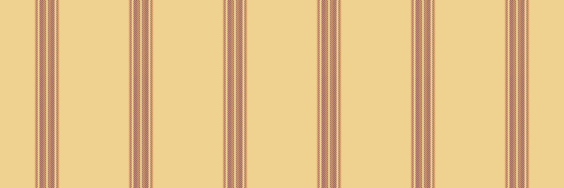 Invitation background seamless , chic vertical textile fabric. Proud stripe pattern lines texture in amber and pink colors. vector