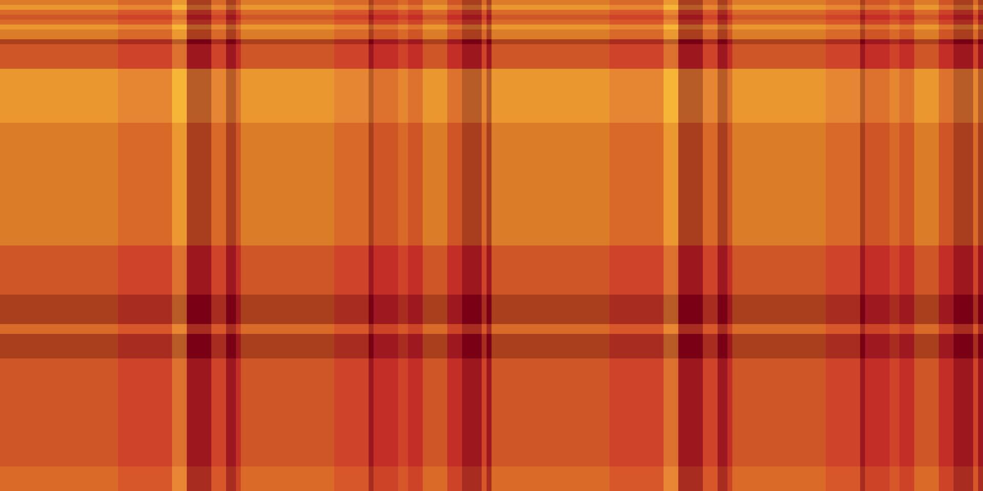 Row fabric texture , diagonal plaid pattern seamless. Machinery textile background check tartan in orange and red colors. vector