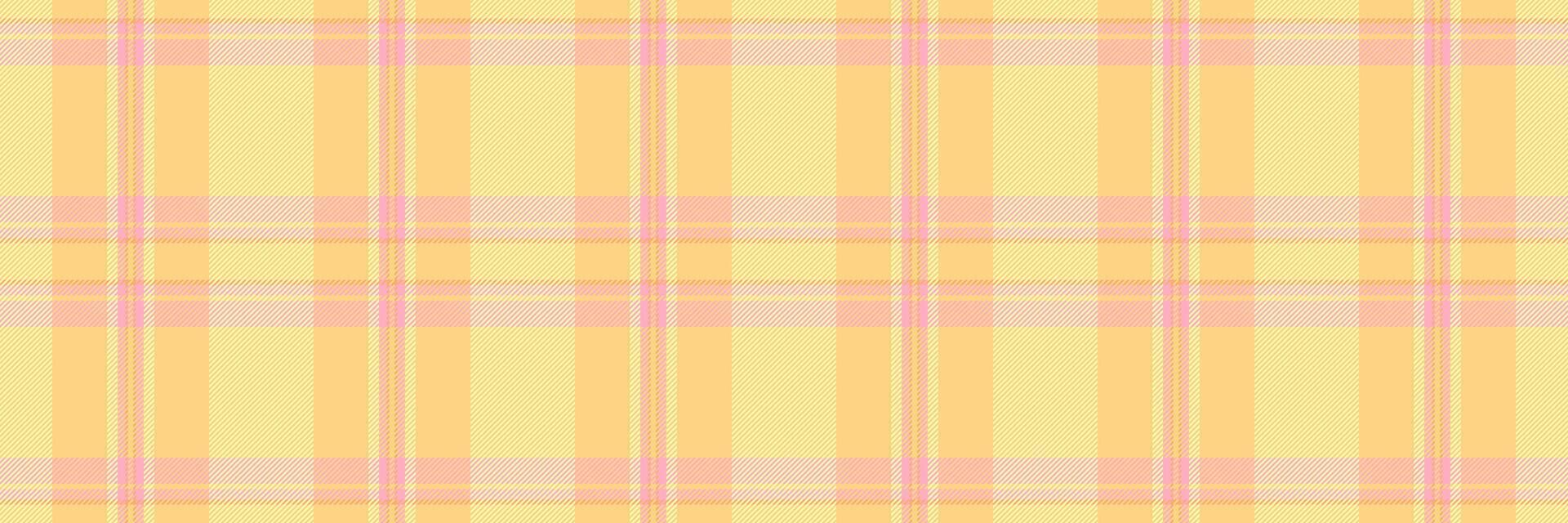Overlayed fabric texture background, majestic pattern tartan check. Installing plaid textile seamless in amber and yellow colors. vector