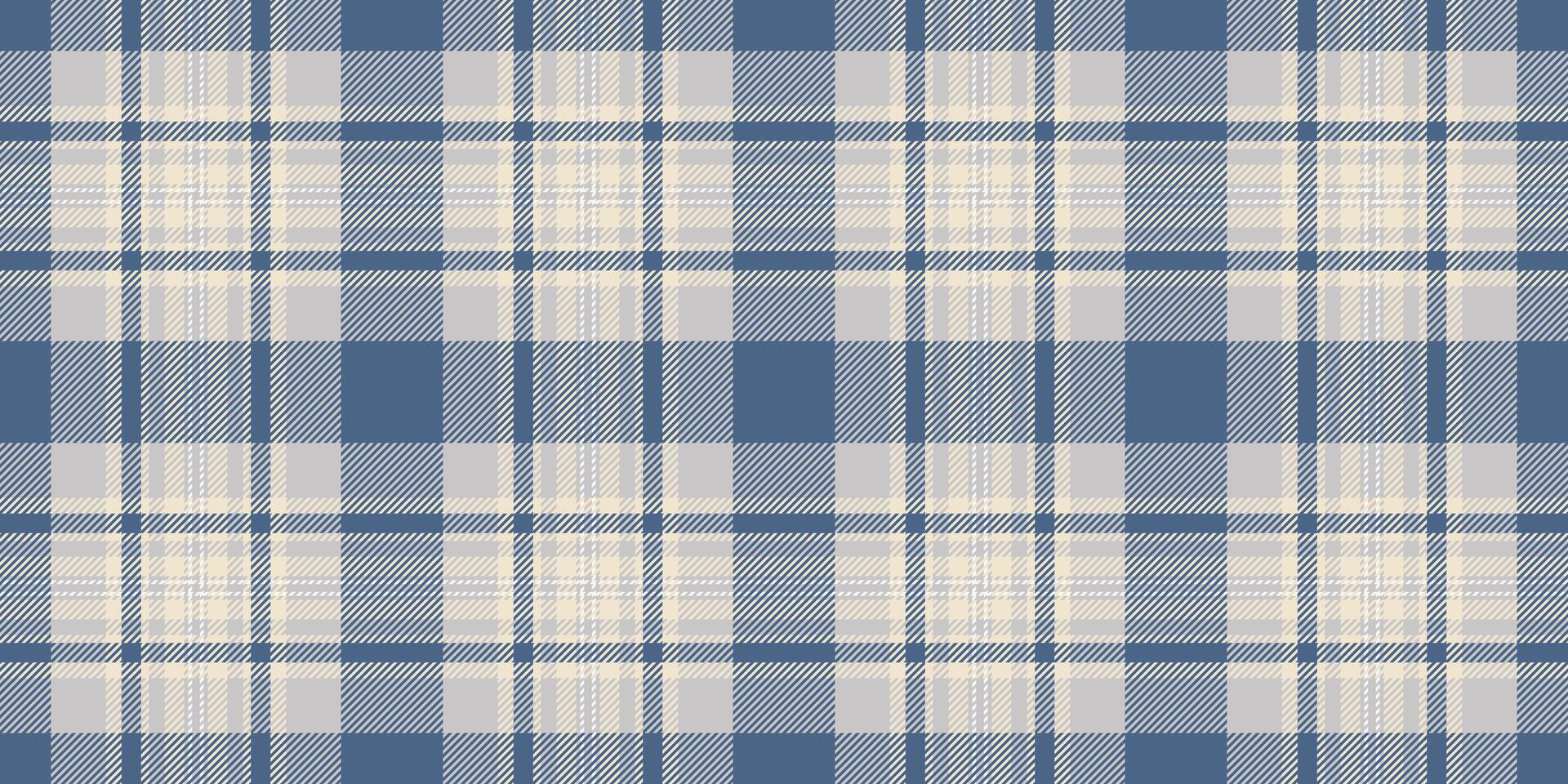 Modern pattern check , soft tartan texture background. Classic seamless textile fabric plaid in grey and blue colors. vector