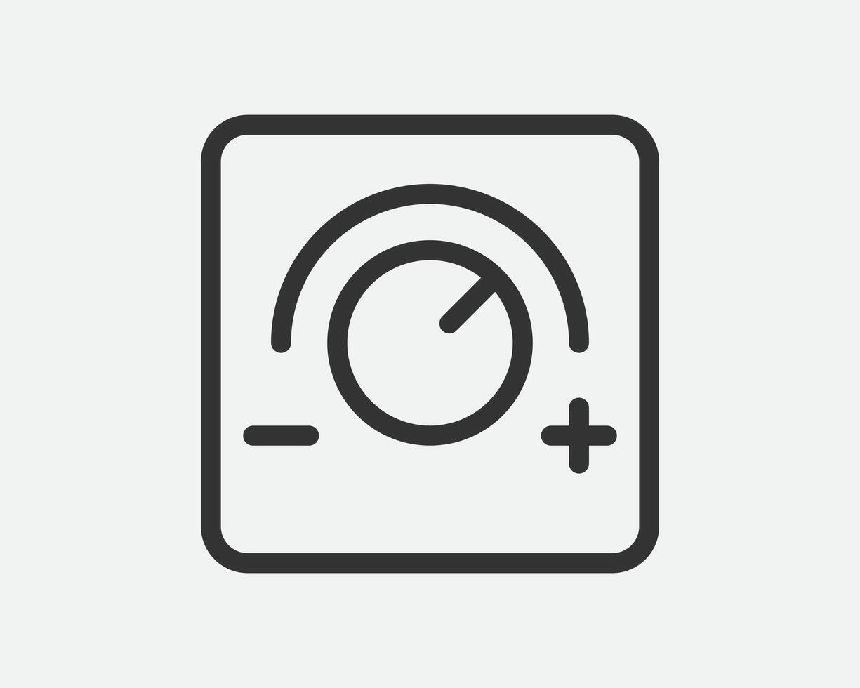 Light dimmer icon line trendy design. Electricity lamp saving energy sign. Black and white flat style. vector