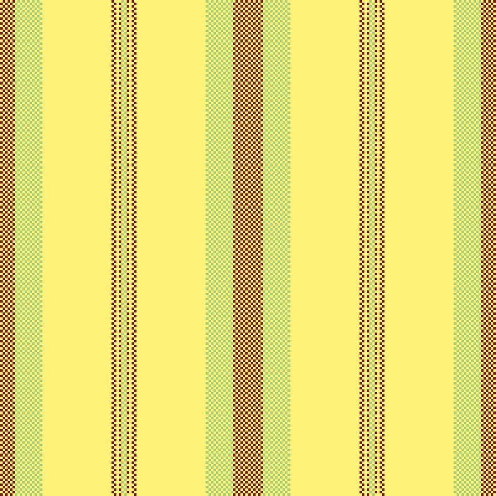 Perfection seamless lines background, mockup texture stripe. Choose textile fabric vertical pattern in yellow and green colors. vector