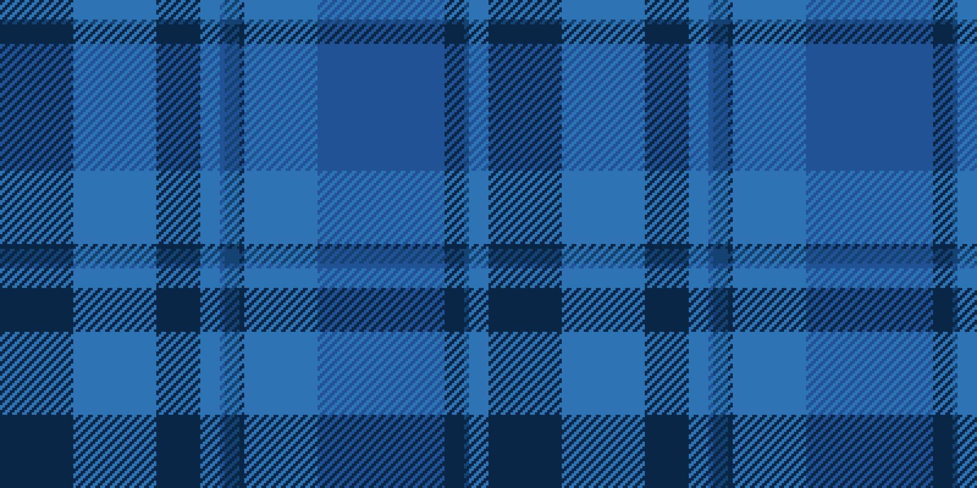 Shop seamless texture plaid, comfort tartan pattern fabric. Styling check background textile in cyan and blue colors. vector