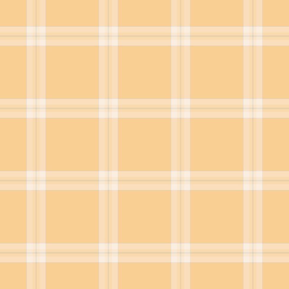 Bedding check plaid fabric, design pattern background textile. Unique tartan texture seamless in light and amber colors. vector