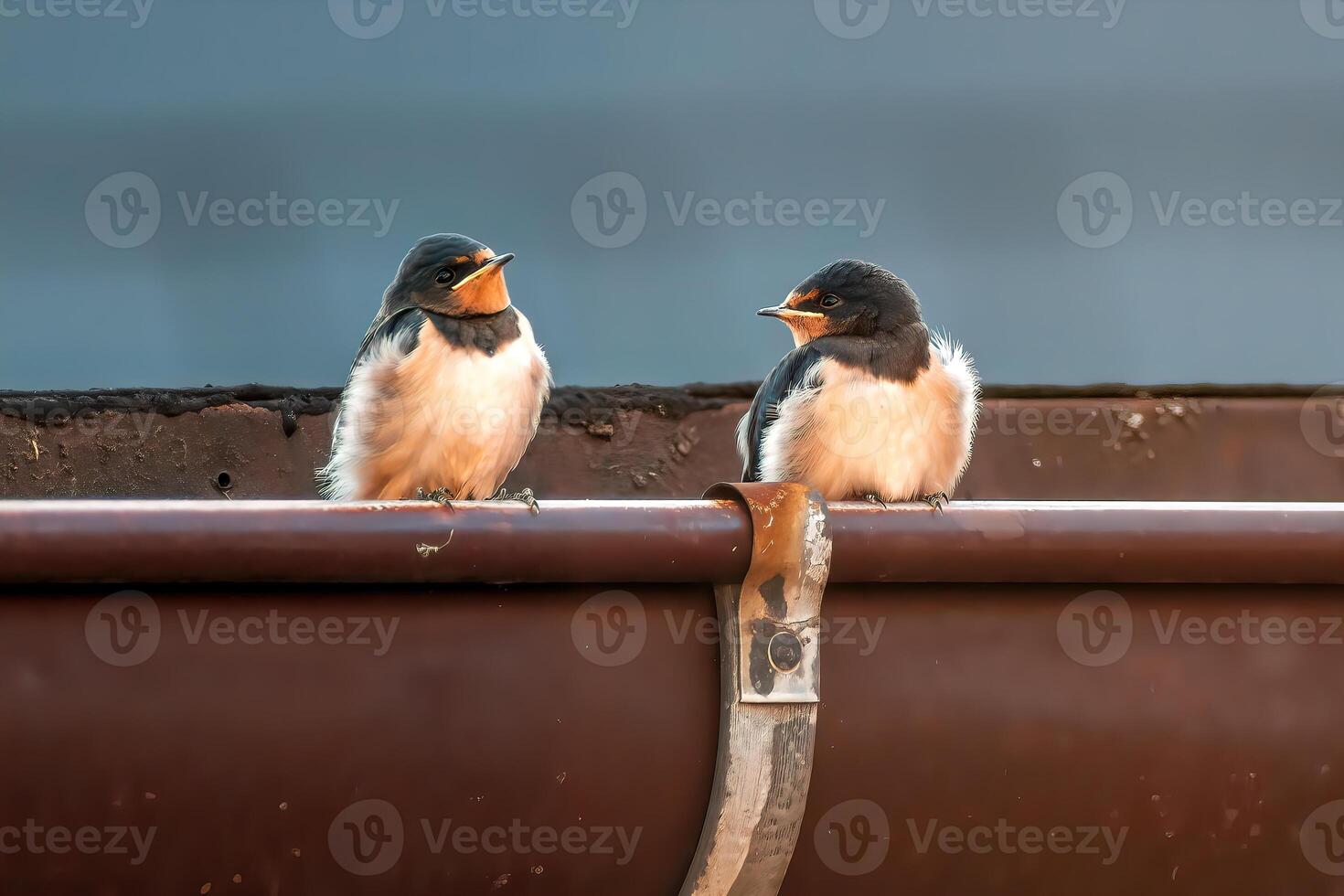 young barn swallow at feeding photo