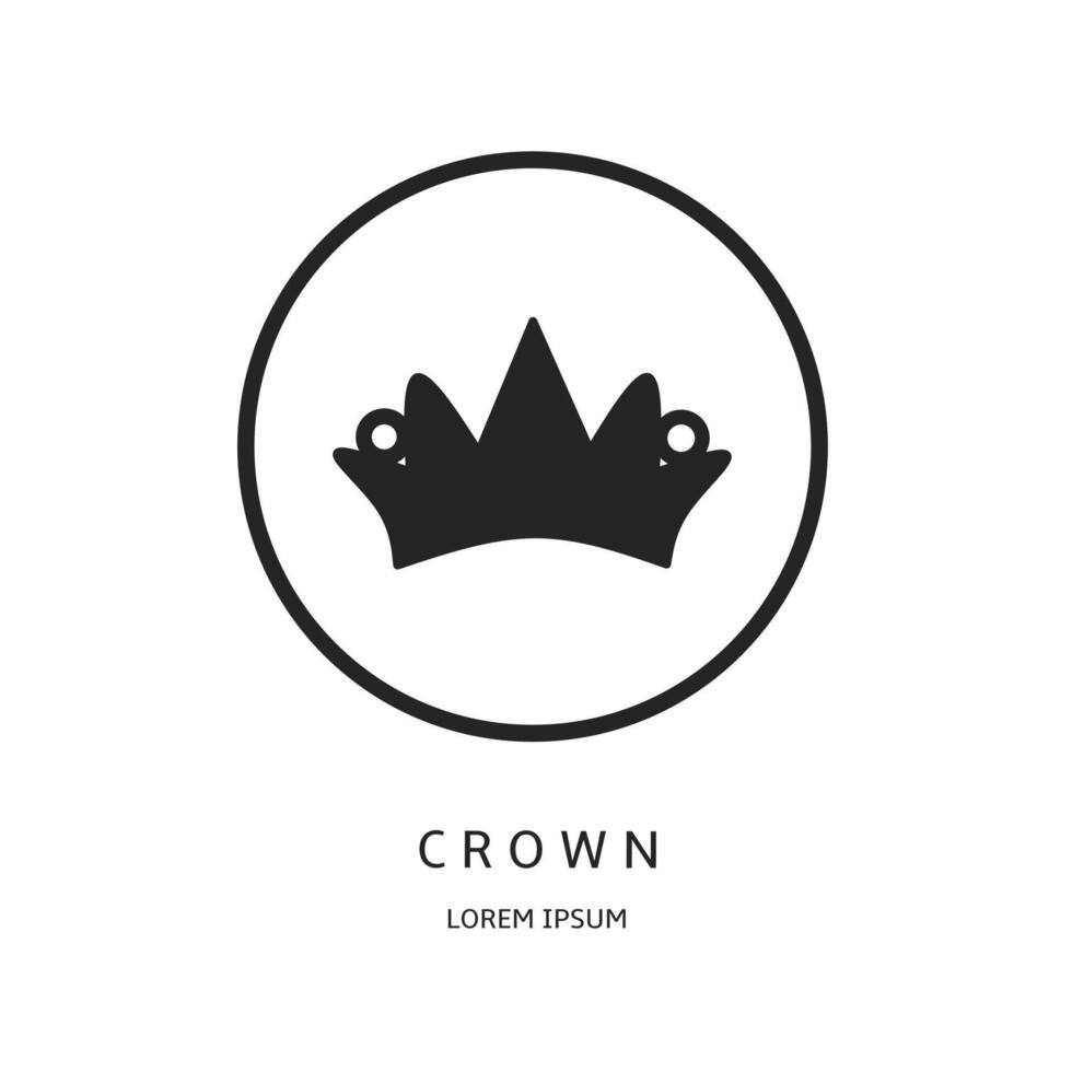 logo diseño para negocio. corona logotipos vector