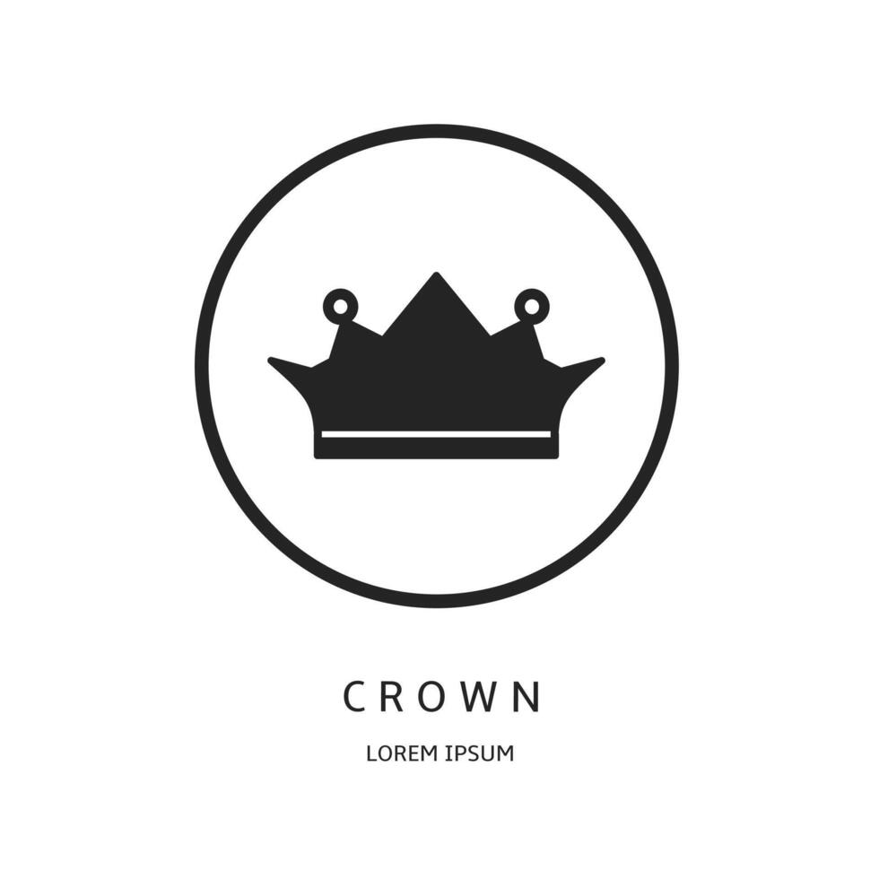 logo diseño para negocio. corona logotipos vector