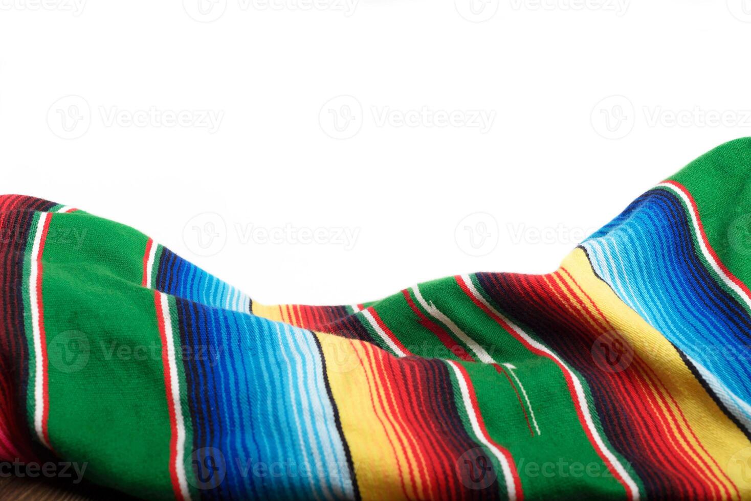 Colorful sarape with copy space. Cinco de Mayo background. photo